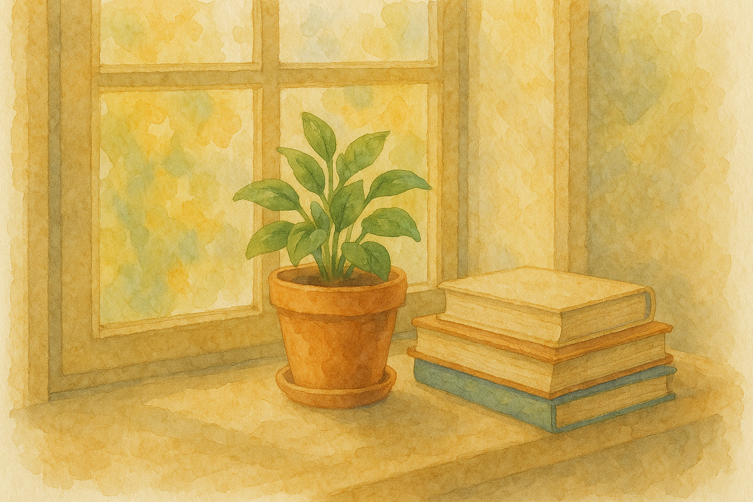 햇살 가득한 창가의 풍경