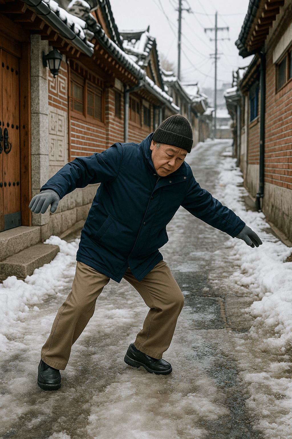 겨울철 낙상사고 - 사진