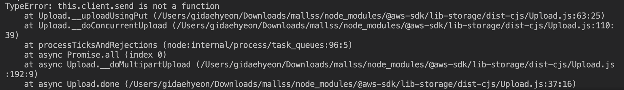 this.client.send is not a function