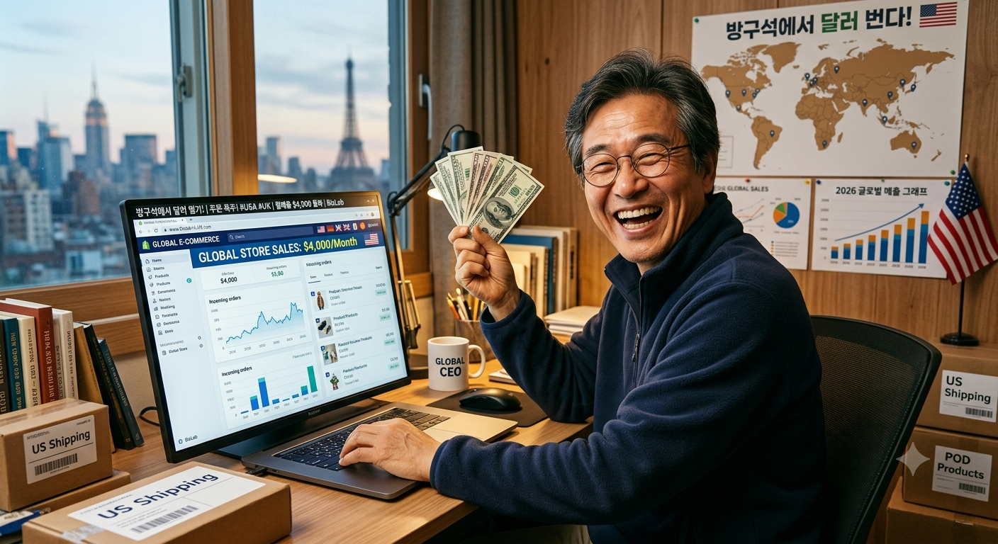 "얘야, 물려줄 빌딩은 없다만... 아빠는 방구석에서 달러를 번단다!" 중장년을 위한 2026 해외 온라인 창업 백서