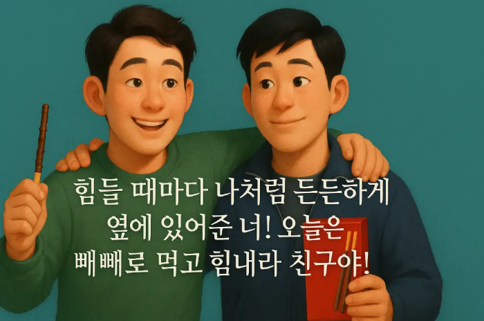 남자 두명 친구 빼빼로데이 인사 문구