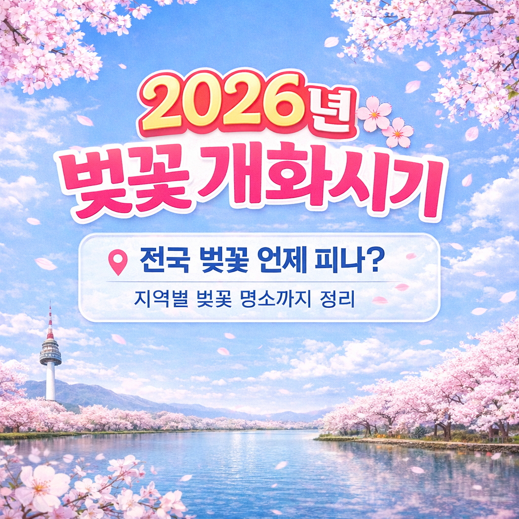 2026 벚꽃 개화시기, 명소 총정리 썸네일