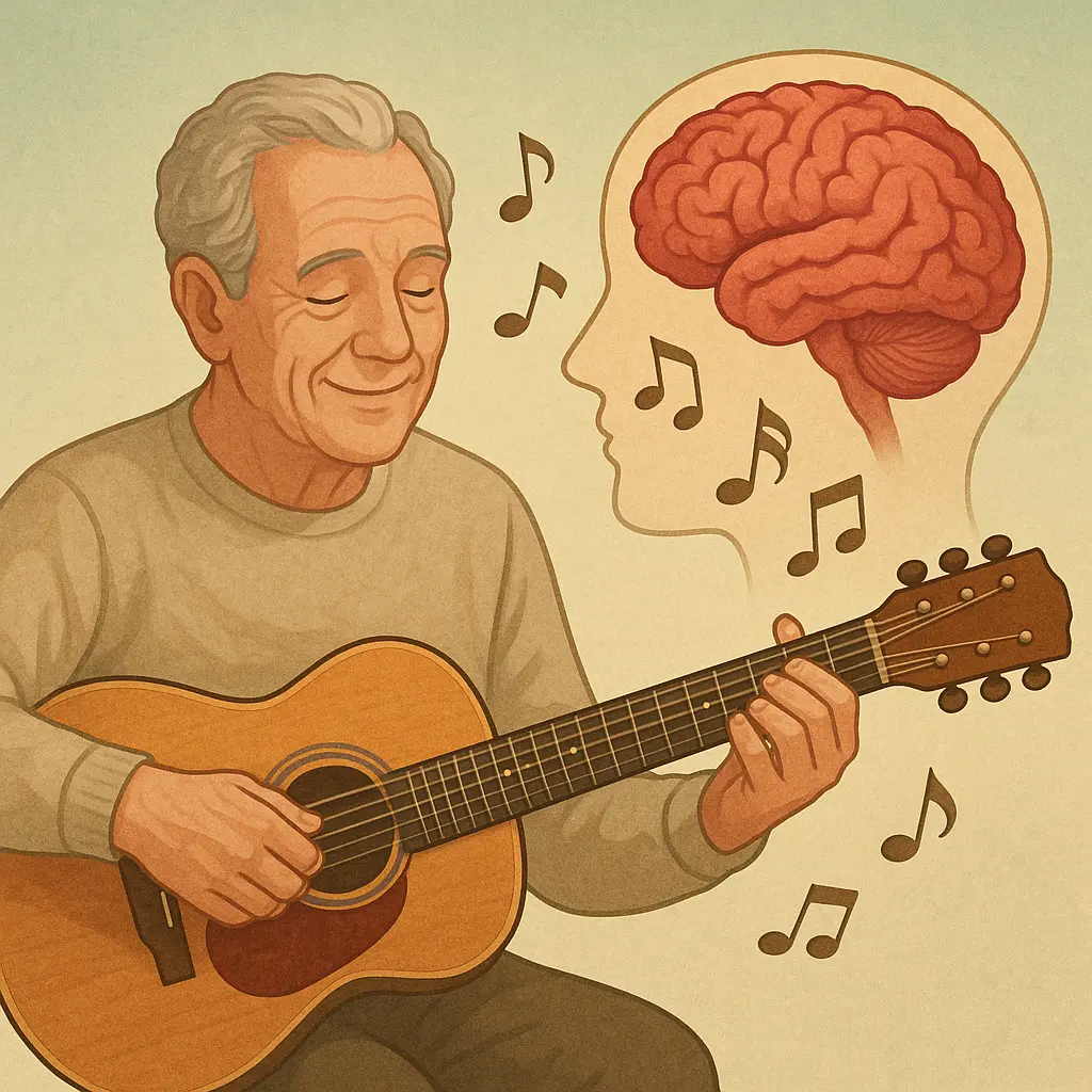 악기-연습이-뇌를-자극하고-치매-예방에-도움이-되는-건강-컨셉-일러스트