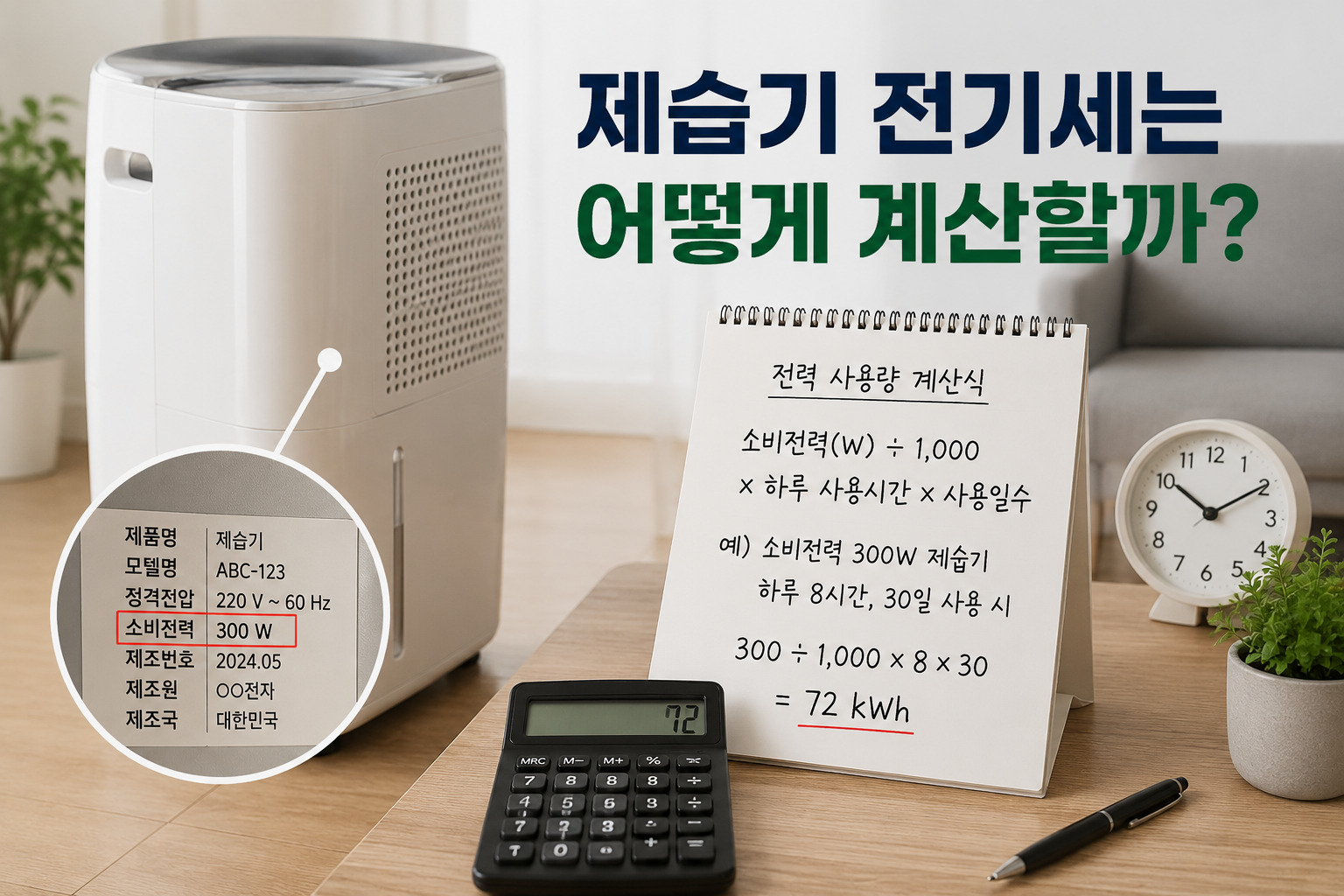 제습기 전기세는 어떻게 계산할까