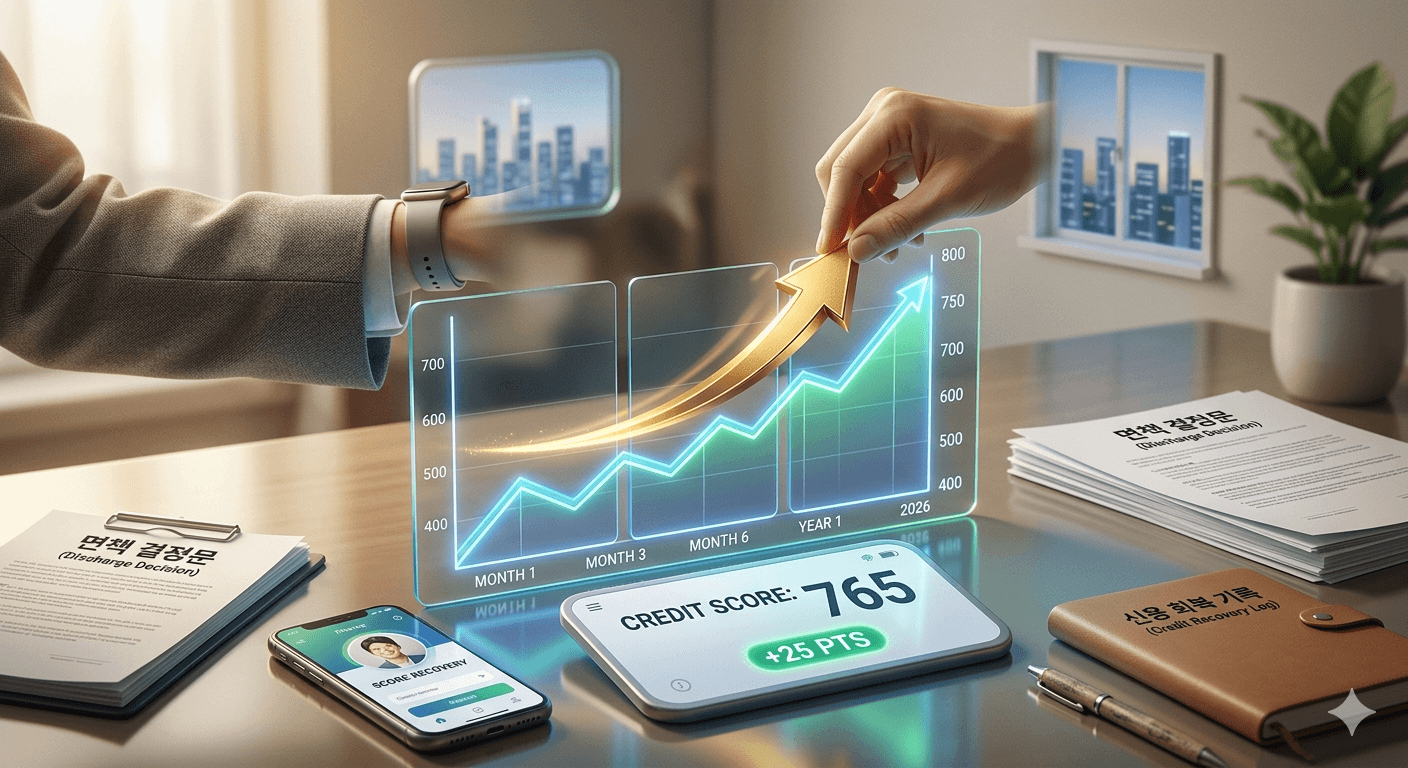 개인파산 이후 신용점수 올리는 이미지