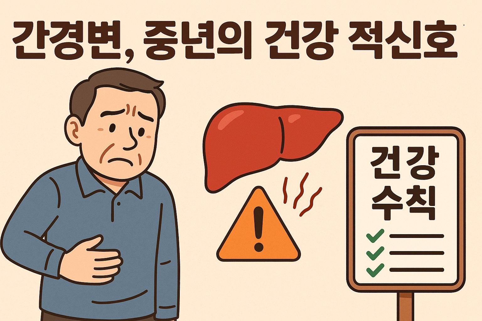 배들 만지고 있는 중년