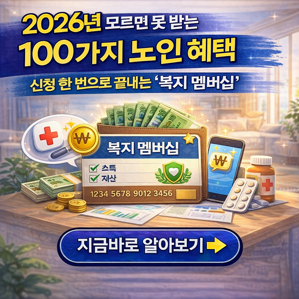 "모르면 못 받는 100가지 노인 혜택, 신청 한 번으로 끝내는 '복지 멤버십' 활용법"