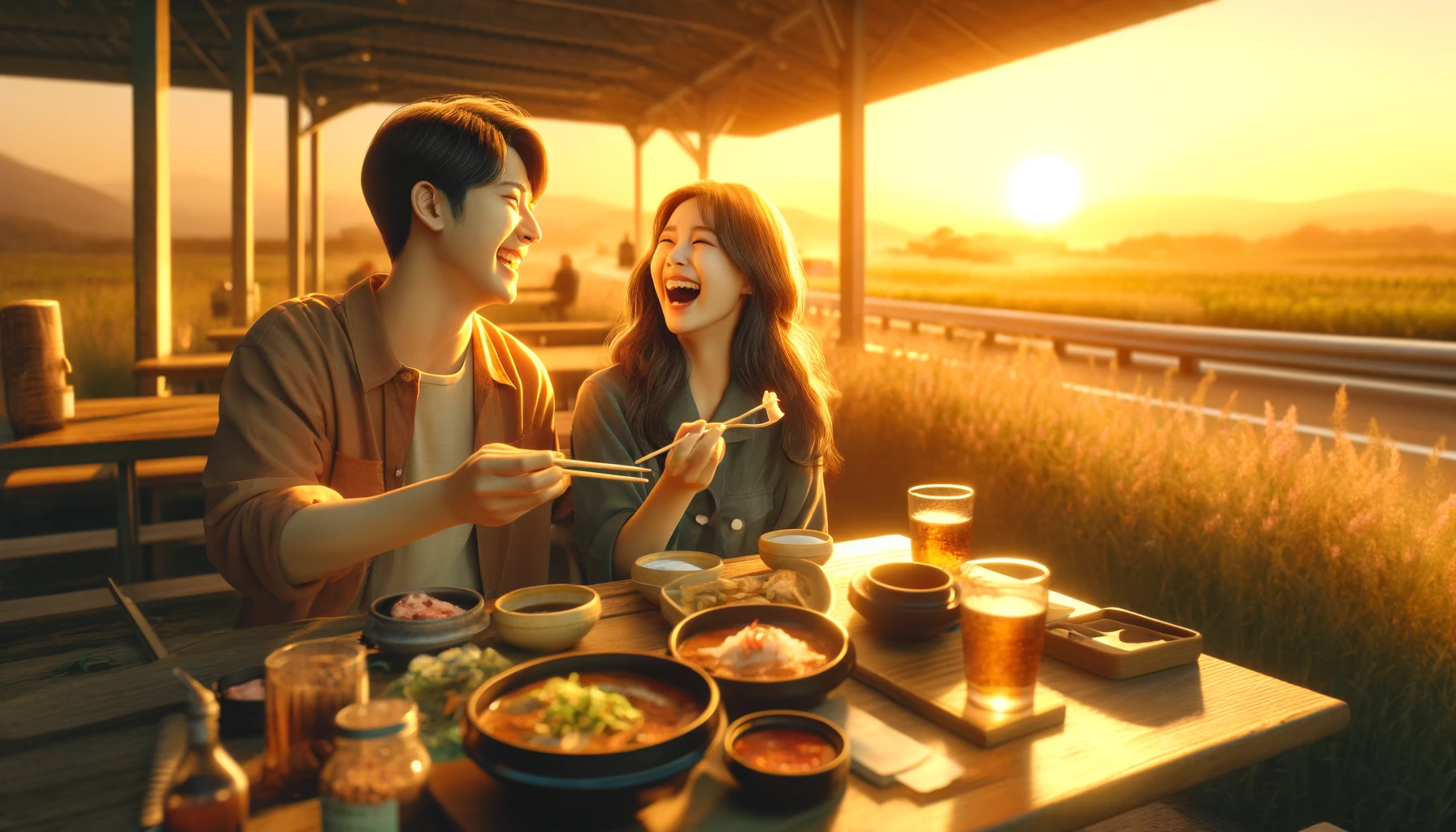 고속도로 휴게소의 연인들