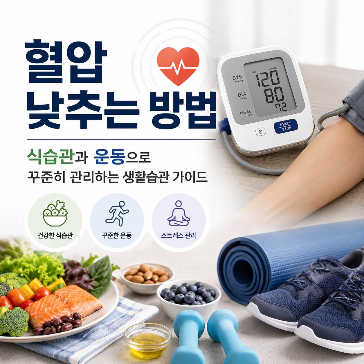 혈압 낮추는 방법, 식습관과 운동으로 꾸준히 관리하는 생활습관 가이드