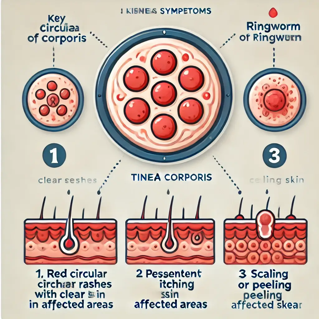 체부백선의 증상