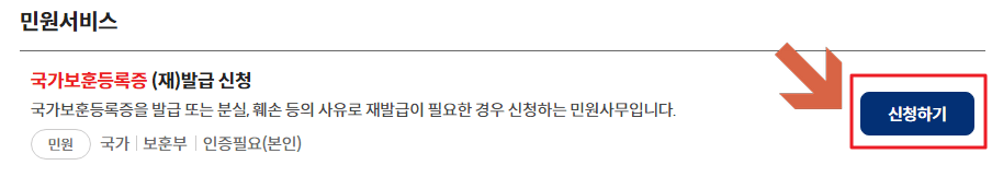 국가보훈등록증 발급 방법 및 교체 기간