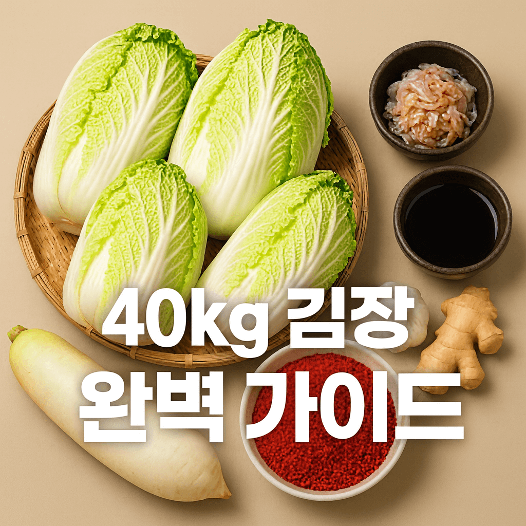김장 40kg 기준 이렇게 하면 성공! 배추 절이기&middot;양념 레시피 꿀팁 총정리