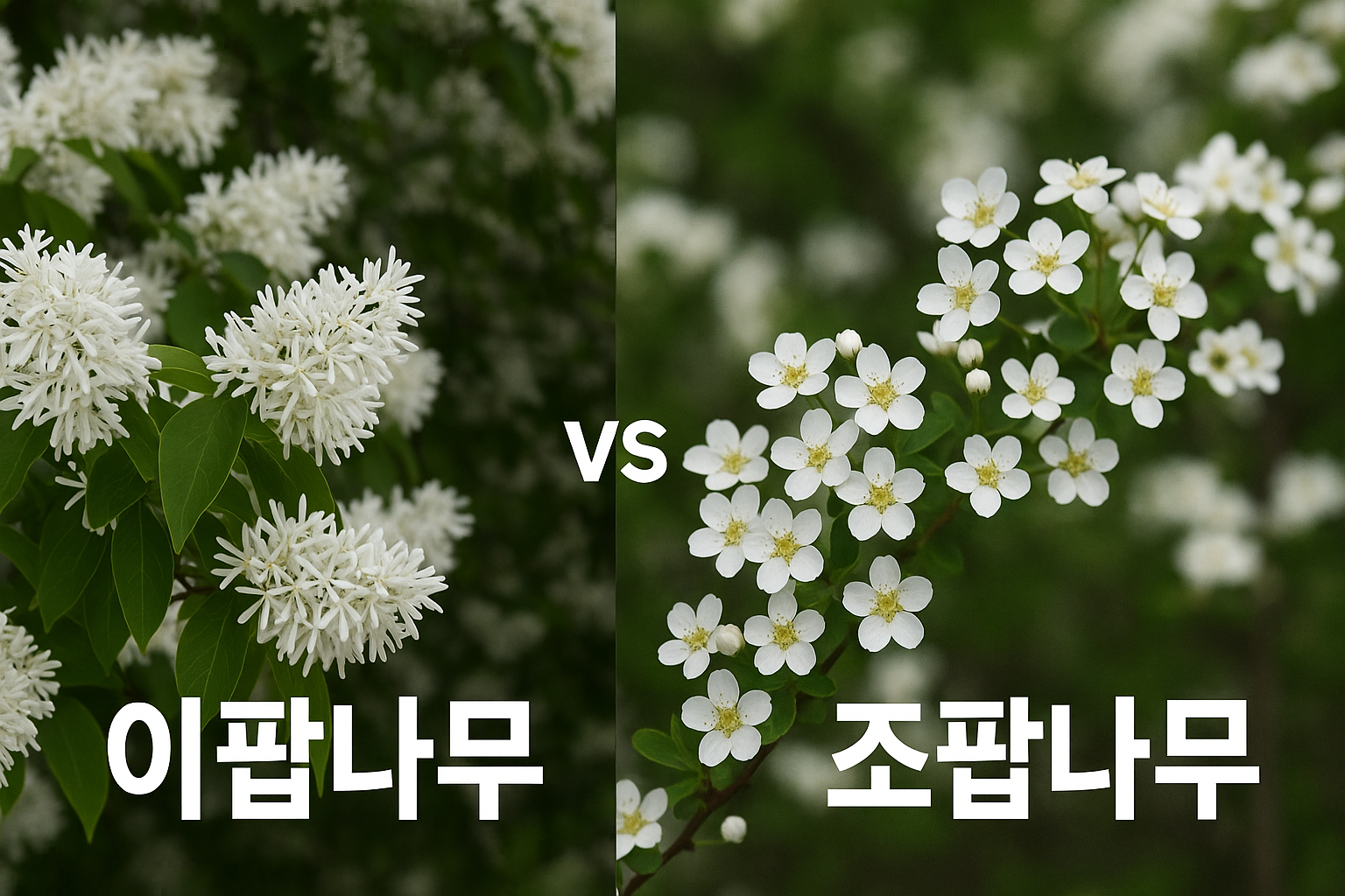 이팝나무 vs 조팝나무
