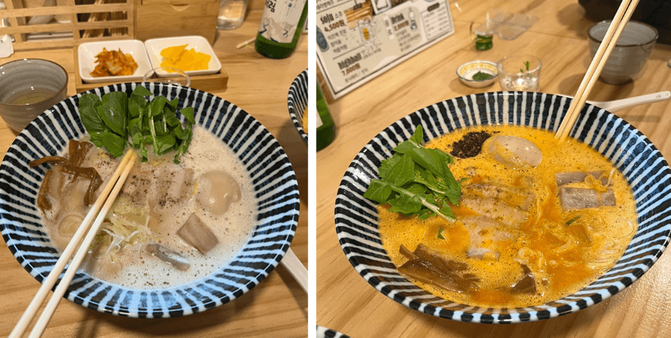 규코츠-미소라멘-서빙된-모습
