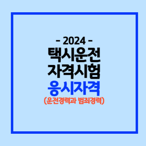 택시운전자격증 응시자격
