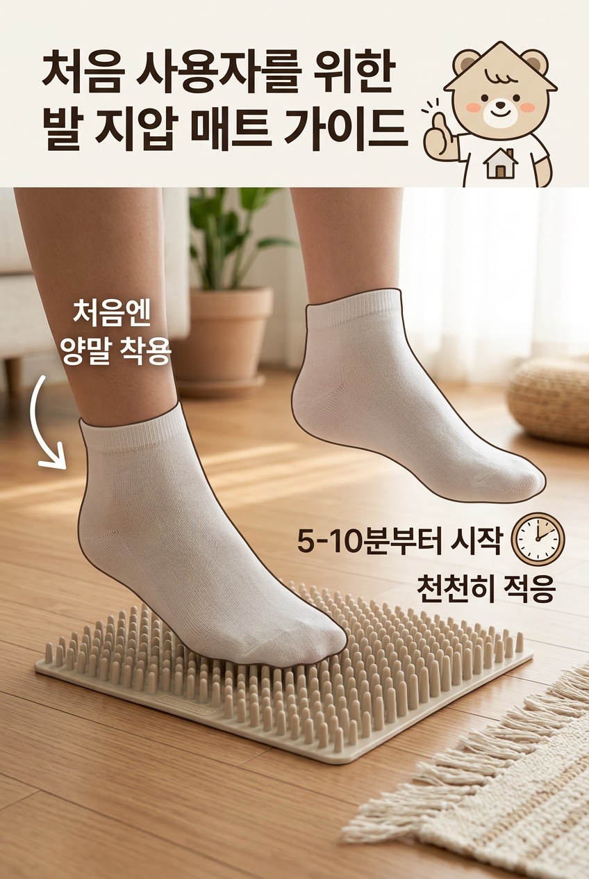 발지압판 사용법 양말 착용 초보자