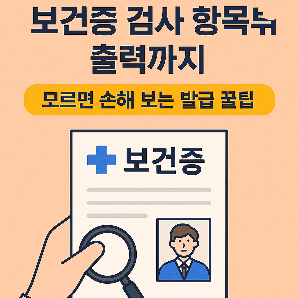 보건증-검사항목-출력-발급방법