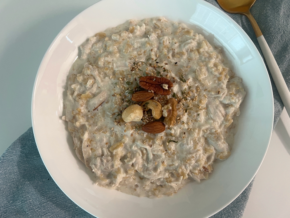 다이어트식단 오트밀죽이 완성되었어요