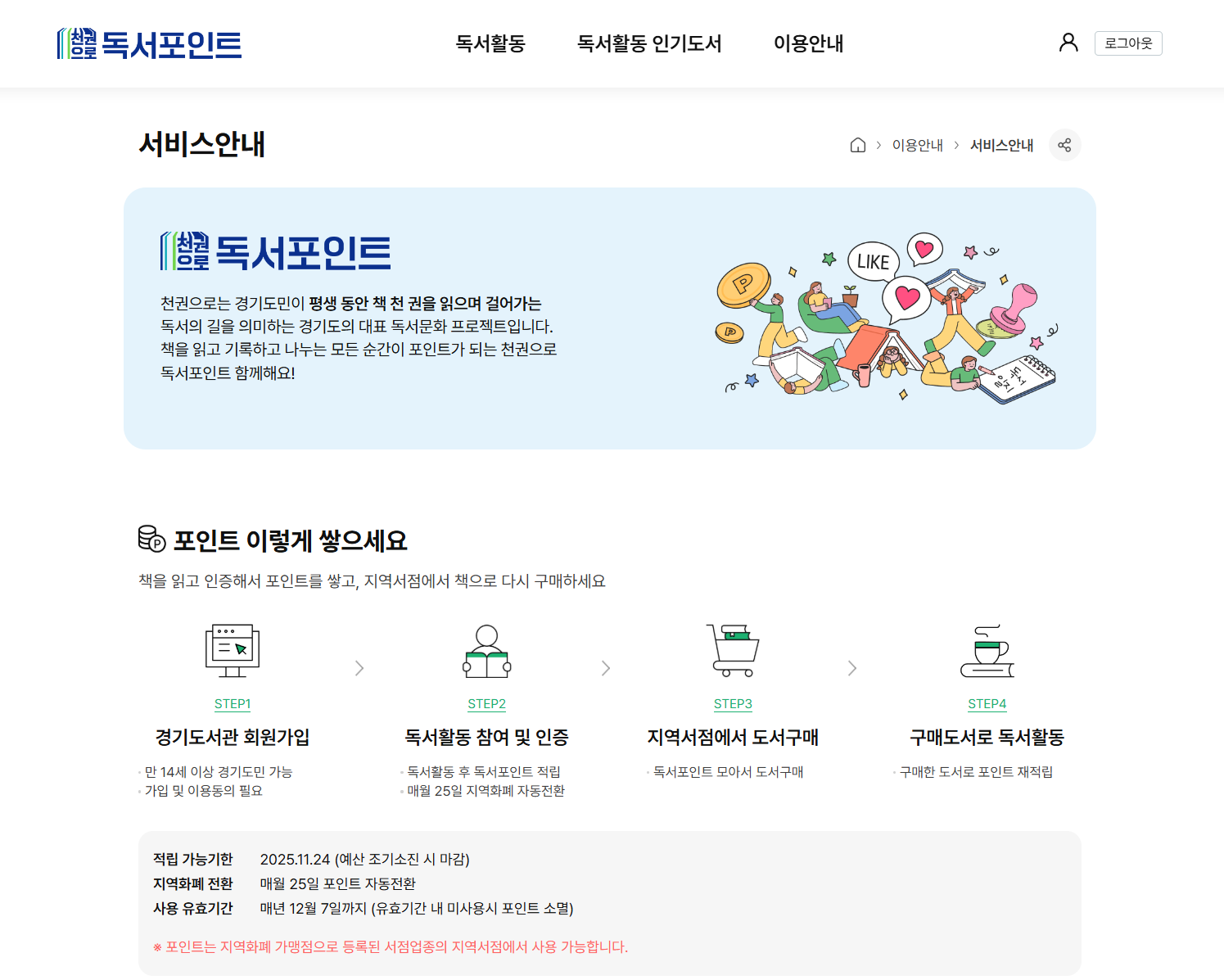 천권으로 독서포인트