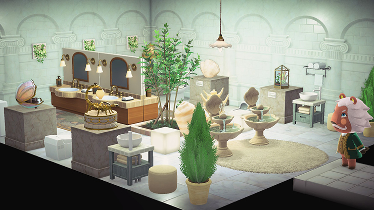 라이오넬 화장실에 마음을 담아 모동숲 해피홈 파라다이스