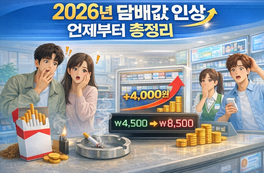 2026년 담배값 인상시기 총정리 ❘ 8000원 현실화