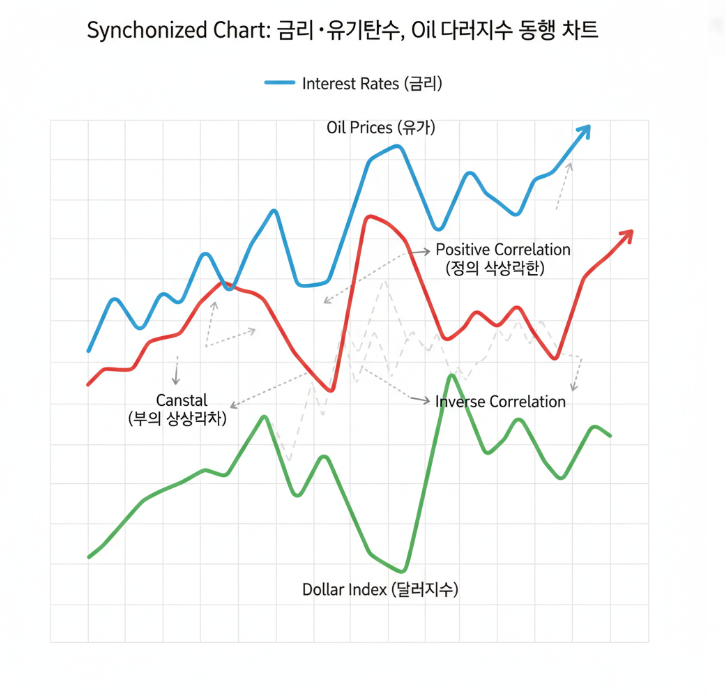 금리와 유가 및 달러지수 상관 관계 개요