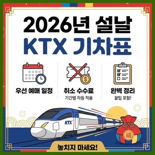 2026년 설날 기차표 예매