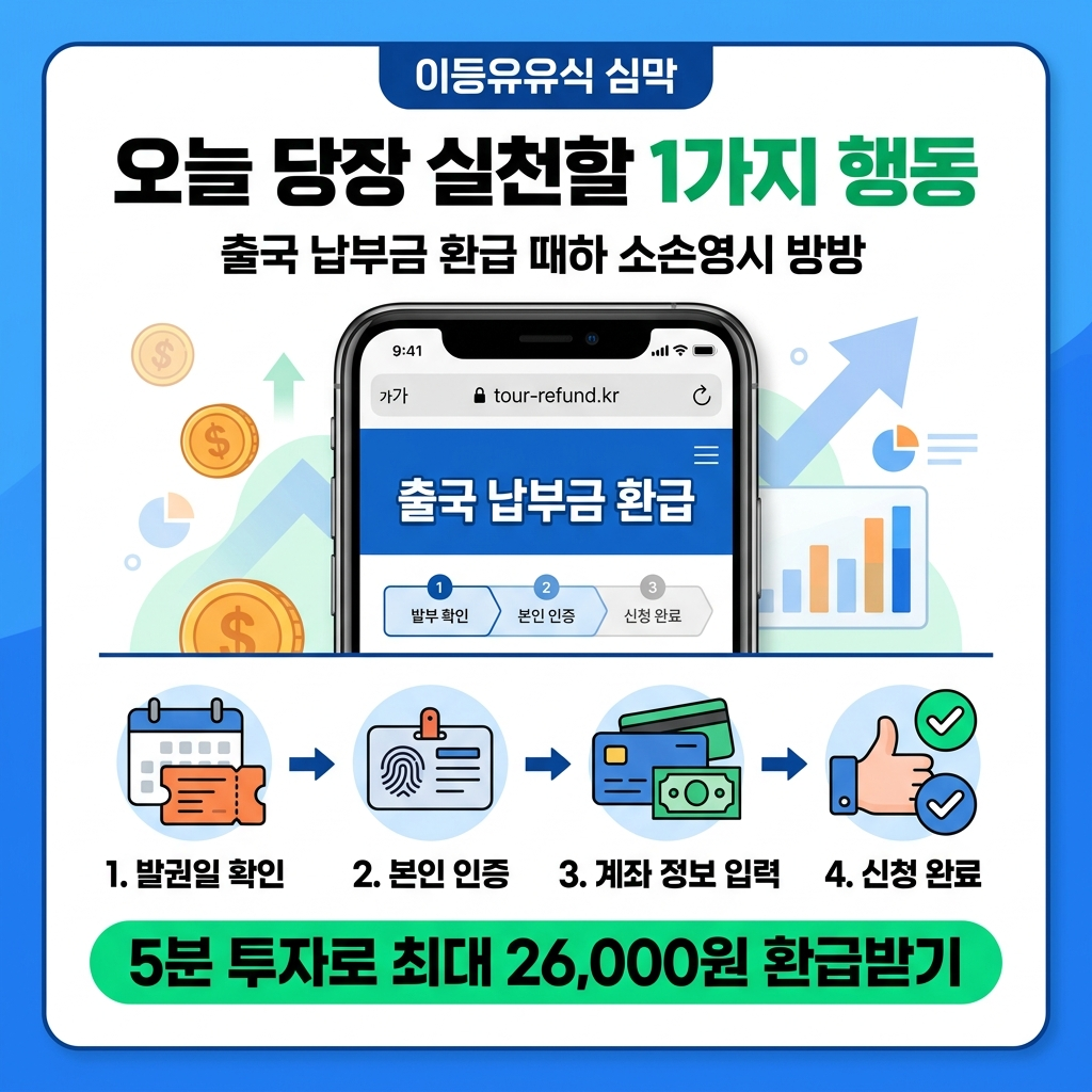 출국납부금 환급 손해 예방 행동 요약 카드