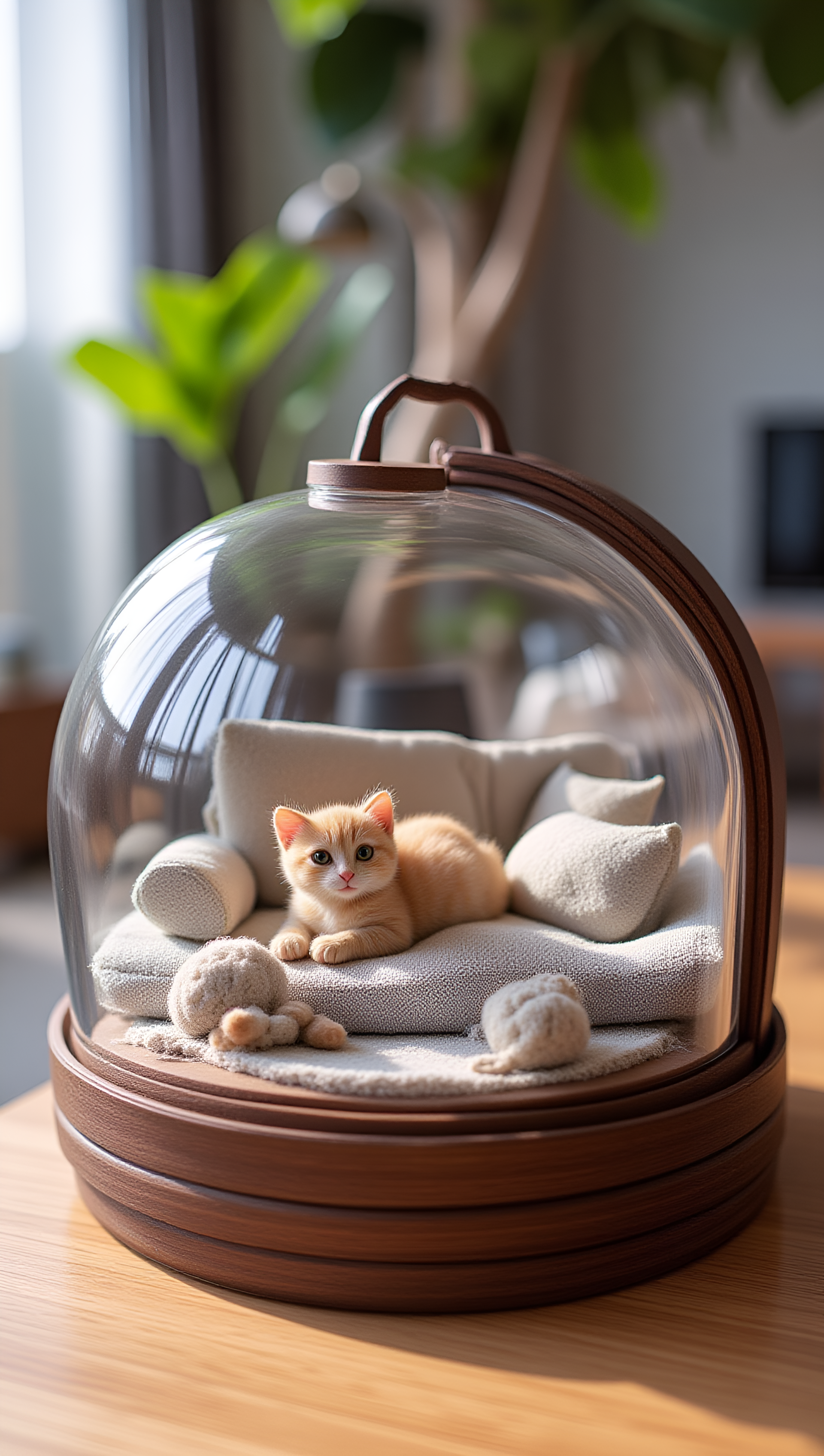 diorama 스타일을 이용한 아기 고양이 이미지