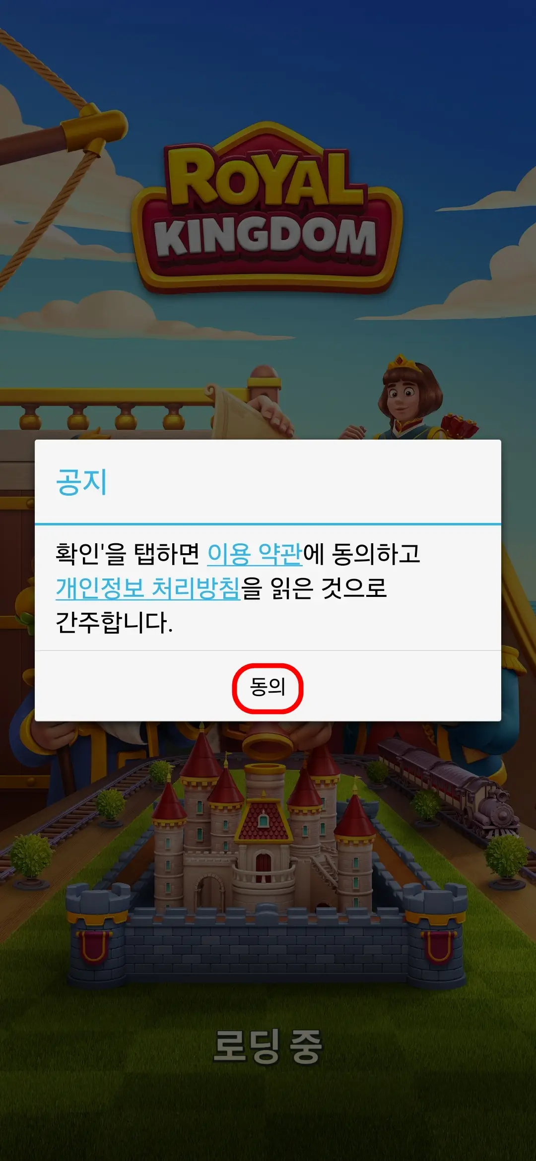 이용약관 및 개인정보 처리방칭 동의