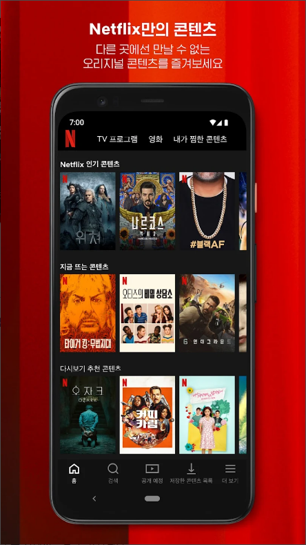 넷플릭스(Netflix), 전 세계 인기 TV 프로그램과 영화를 한곳에서