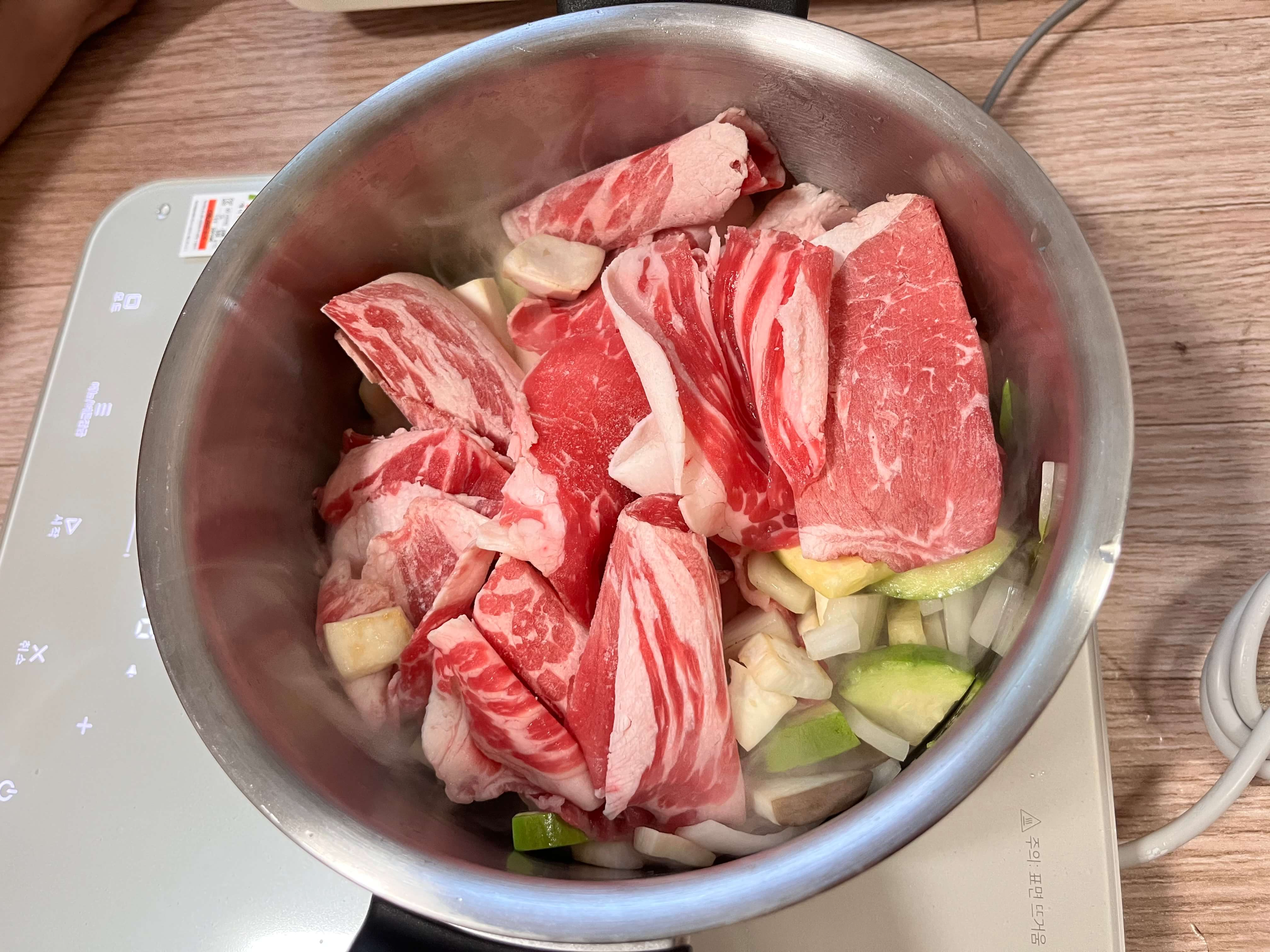 간단한 차돌 알배추 된장찌개