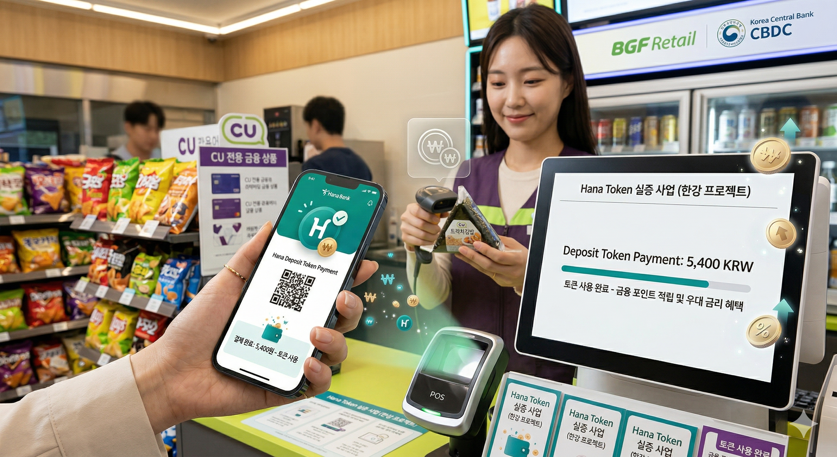 CU 편의점 '예금 토큰' 결제 도입