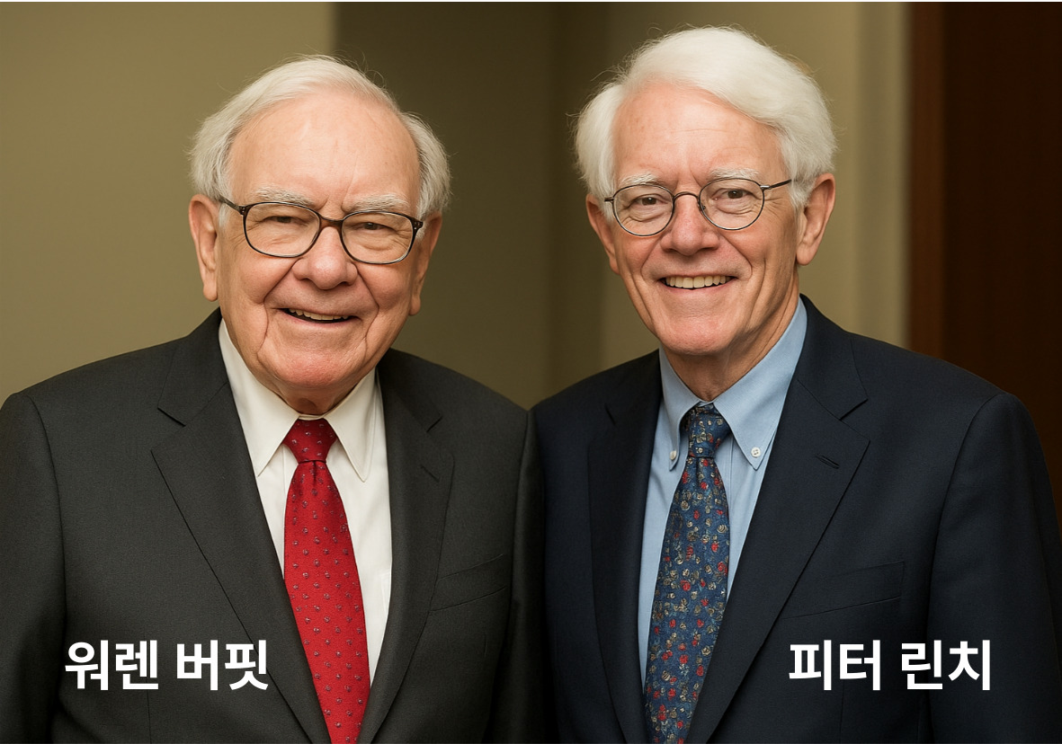 주식 투자의 대가 워렌 버핏(좌)과 피터 린치(우)