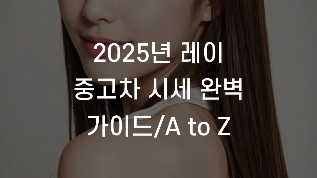 2025년 레이 중고차 시세 완벽 가이드/A to Z