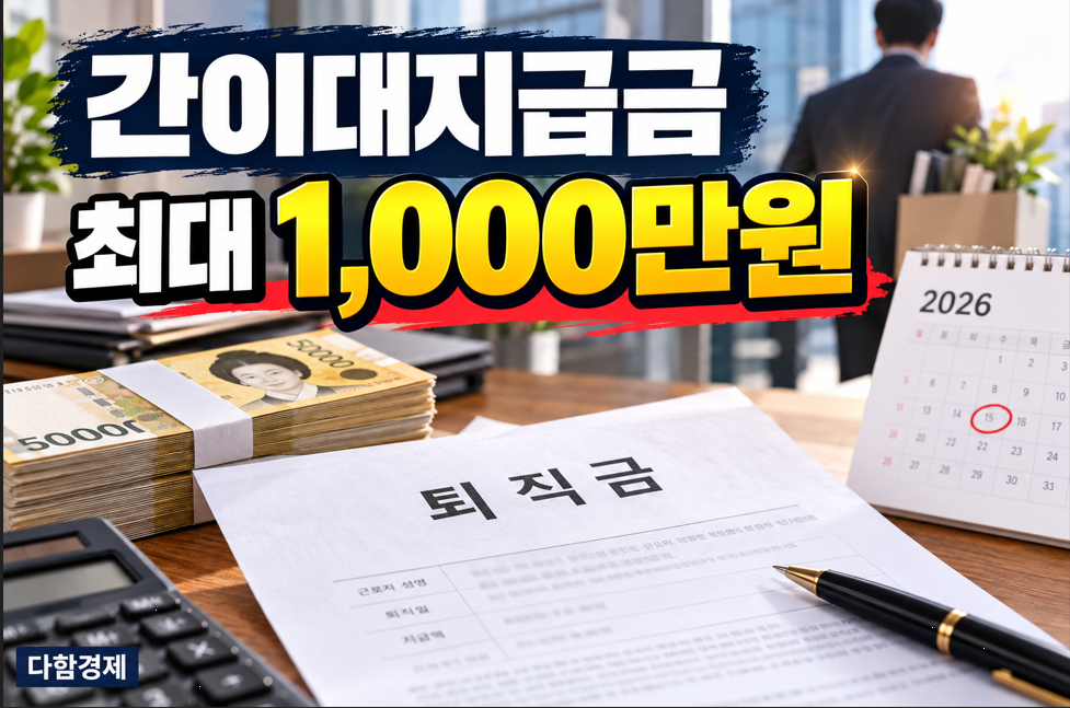 2026 간이대지급금 퇴직자 최대 1000만원 신청조건 및 지급한도