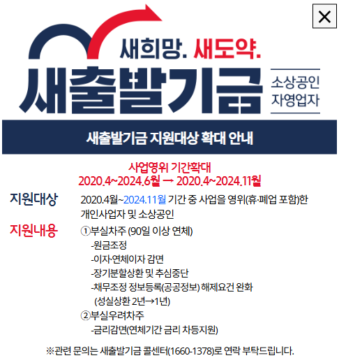소상공인 새출발기금 신청조건