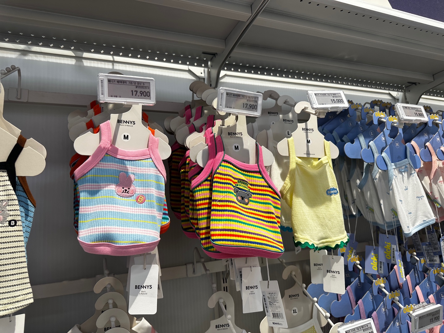 스트라이프 강아지 옷과 귀여운 무늬 탱크탑 스타일 애견옷 - BENNYS 브랜드