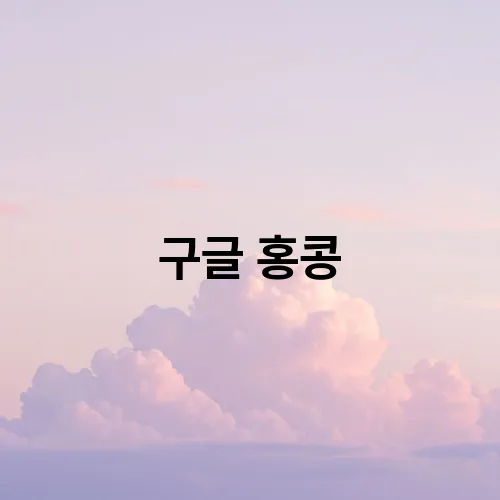 구글 홍콩