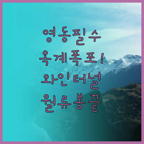 영동 여행 필수 코스 옥계폭포 와인터..