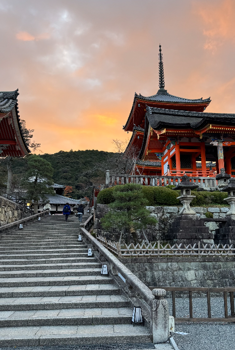 새벽6시경 입장시간에 맞춰간 청수사 입구 사진