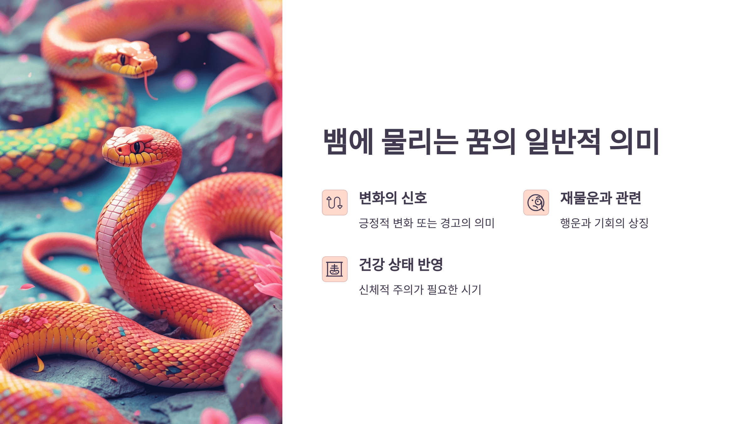 뱀 사진입니다.