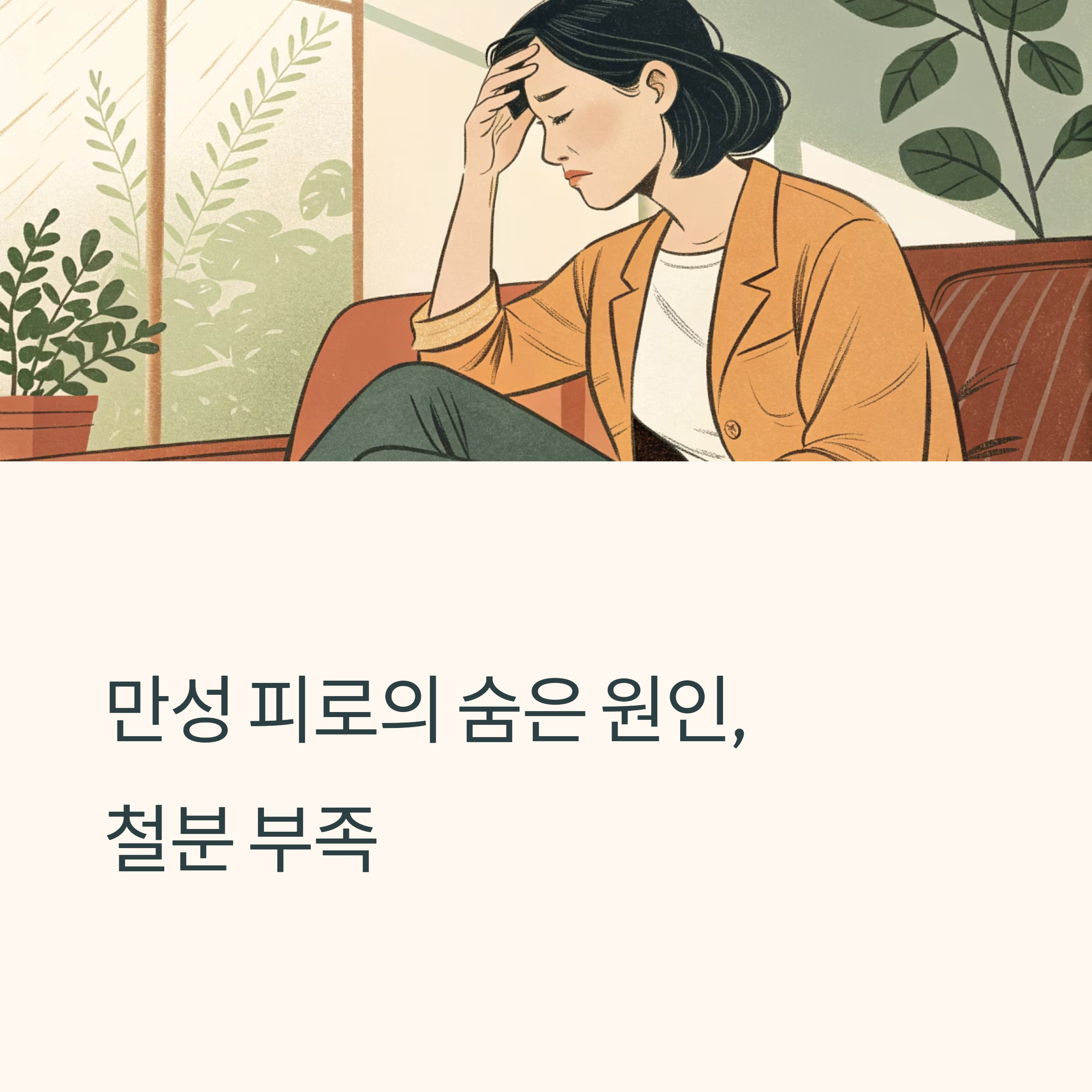 만성 피로의 숨은 원인, 철분부족