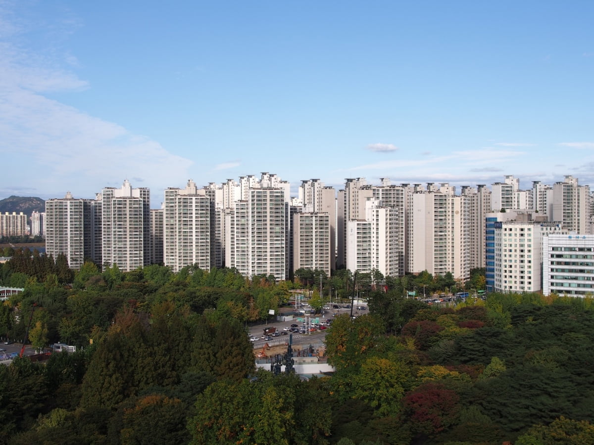잠실 아시아선수촌과 아시아공원 일대.
