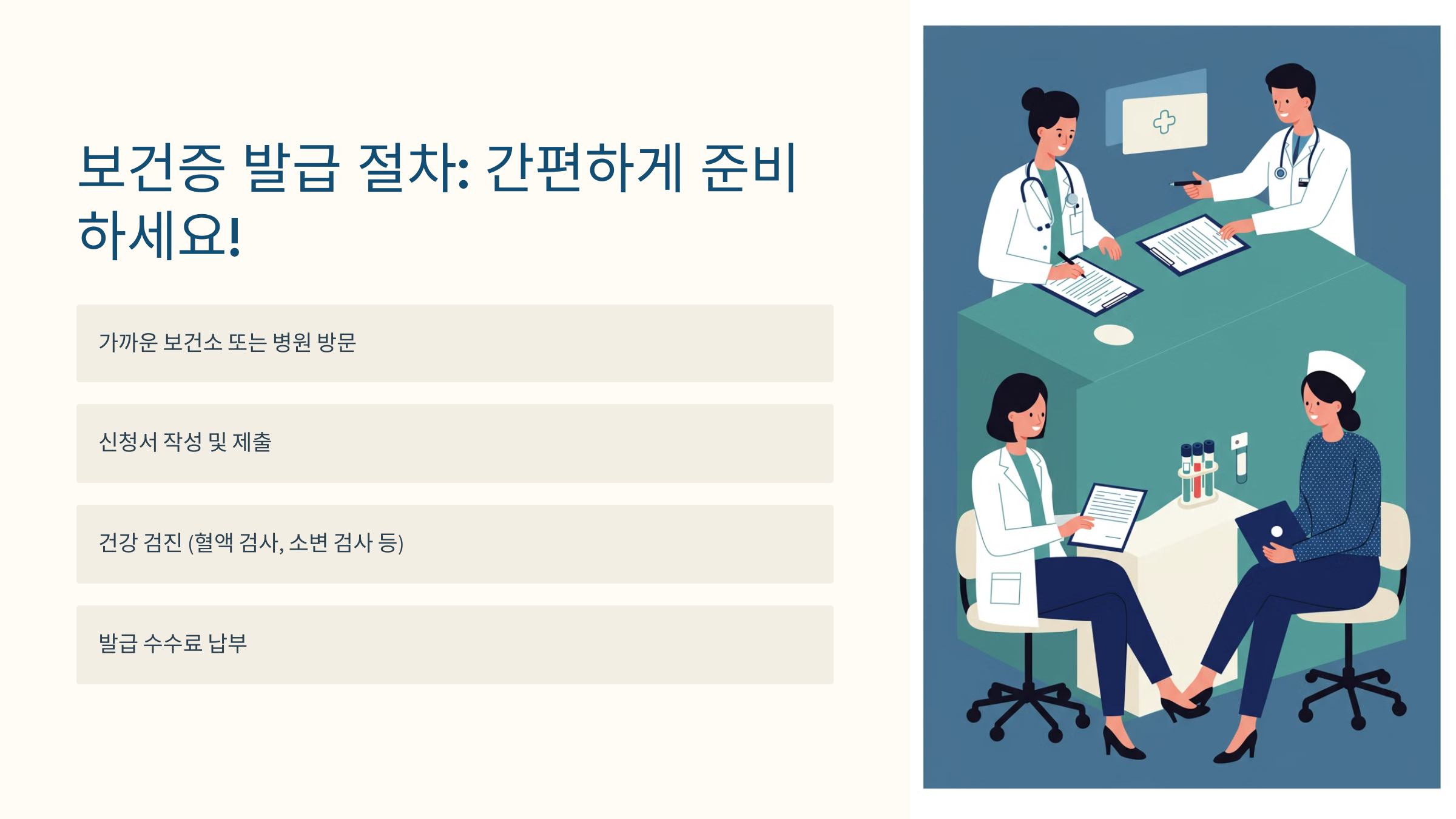 보건증 발급 절차 및 준비물