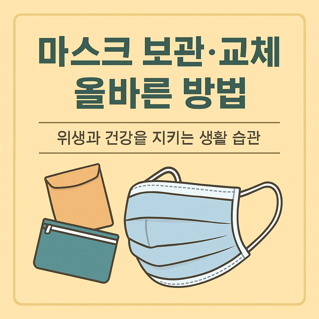 마스크 보관·교체 올바른 방법