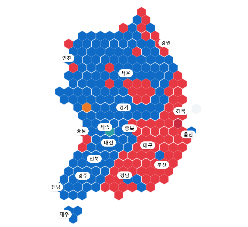 제22대 국회의원선거 전국 당선 현황