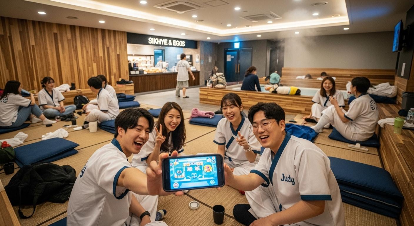 쥬디 찜질방 게임