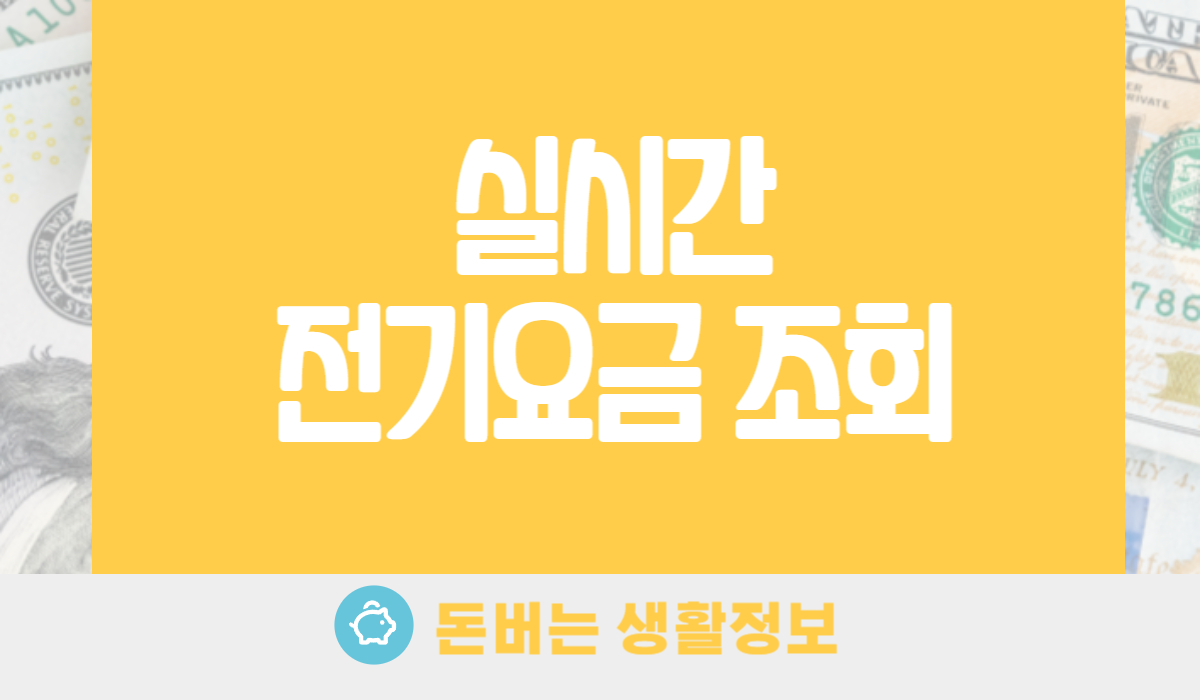 실시간 전기요금 조회