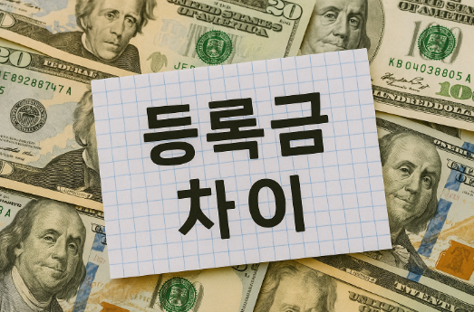 등록금 차이 비교